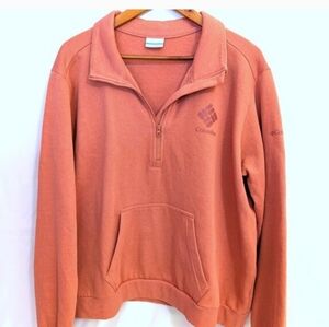 Columbia | Women’s Half Zip Pullover French Terry Sweatshirt Salmon | Size XXL